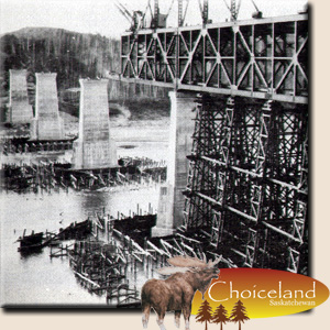 Old Nipawin Bridge under construction